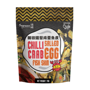 [BUY 1 FREE 1] Salted Egg Chilli Crab Fish Skin  咸蛋辣椒螃蟹鱼皮 (70g)