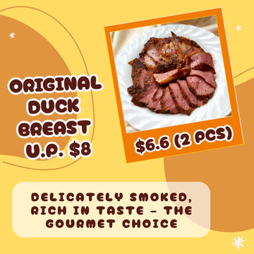[6.6 Special Sale] Original Smoked Duck Breast 原味烟熏鸭胸肉 (2pcs/set)