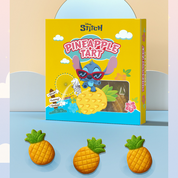 [2025 LIMITED EDITION] Disney Stitch-Themed Pineapple Tarts (150G) [FOC Durian Keychain Pouch] 【2025限量版】史迪奇黄梨塔【赠送榴莲造型小袋】