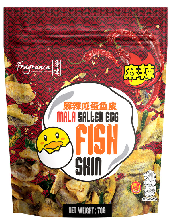 BUY 1 GET 1 FREE Salted Egg Mala Fish Skin 麻辣咸蛋鱼皮 (70g)