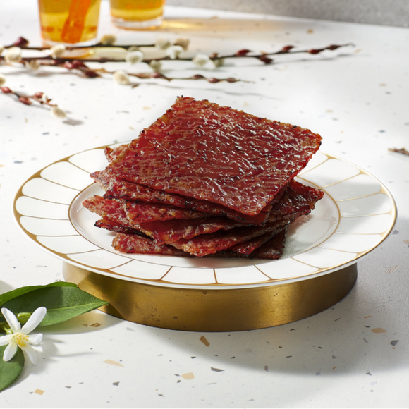 Signature Sliced Tender Bak Kwa Freshly Grilled - 招牌切片软肉干 (现烤)